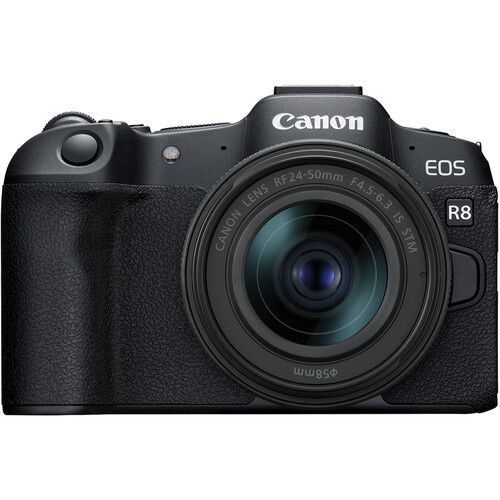 CANON EOS R8 MIRRORLESS CAMERA WITH RF 24-50MM F/4.5-6.3 IS STM LENS