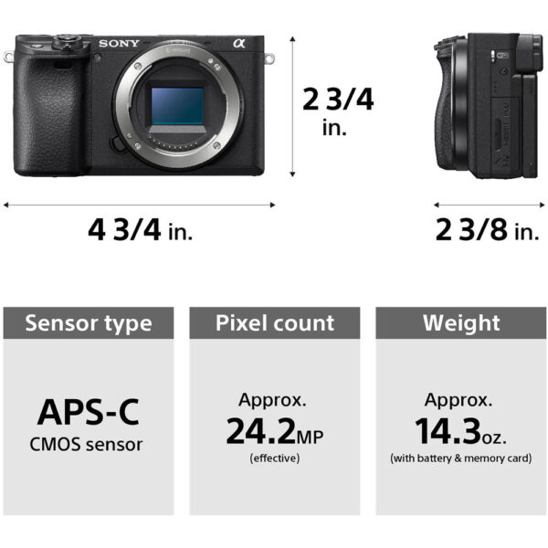 Sony Alpha 6400 E-Mount Camera With APS-C Sensor (ILCE-6400L) | 24.2 MP Mirrorless Camera, 11 FPS, 4K/30p, With A 16-50mm Power Zoom Lens - Image 5