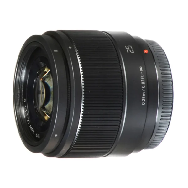 Lumix G 25mm f/1.7 Asph. Single Focal Length Lens, 240 fps Drive Capability (H-H025E-K, Black) - Image 2