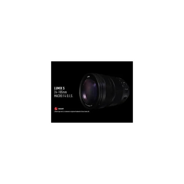 Lumix L-Mount S 24-105mm f/4 Macro O.I.S. Standard Zoom Lens, Aperture Range: f/4 to f/22, Optical Image Stabilizer, Dust, Splash and Freeze-Resistant Design (S-R24105GC, Black) - Image 2