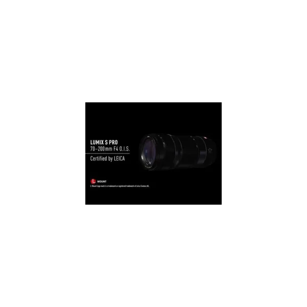 Lumix L-Mount S PRO 70-200mm f/4 O.I.S. Telephoto Zoom Lens, Aperture Range: f/4 to f/22, Dual AF System, Optical Image Stabilizer (S-R70200GC, Black) - Image 2