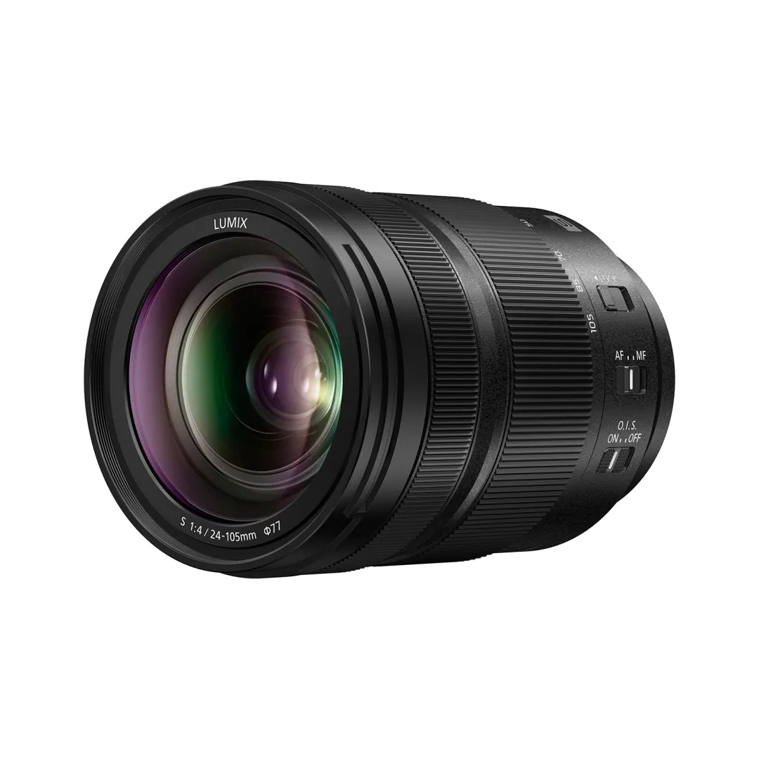 Lumix L-Mount S 24-105mm f/4 Macro O.I.S. Standard Zoom Lens, Aperture Range: f/4 to f/22, Optical Image Stabilizer, Dust, Splash and Freeze-Resistant Design (S-R24105GC, Black)